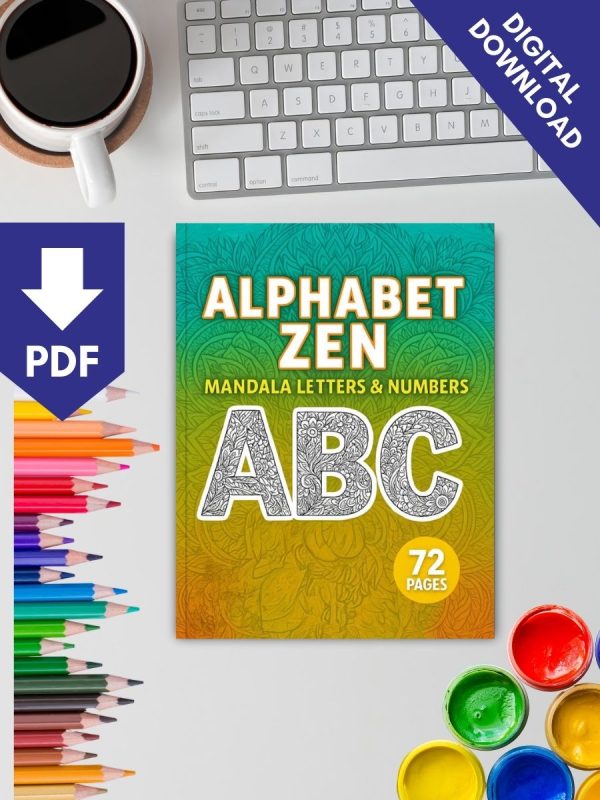Alphabet Zen – 72 Mandala Letters & Numbers - Image 2