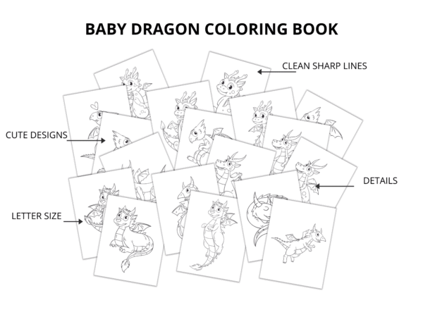Baby Dragon Coloring Book - Image 2